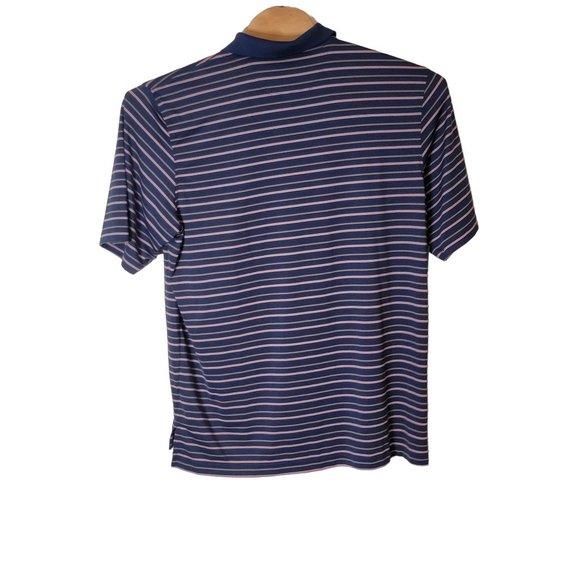 Under Armour Golf Polo‎ Shirt Short Sleeve Moisture Wicking Blue Striped Size XL - Picture 3 of 5